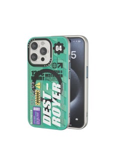 Mezone Destroyer iPhone 14 Pro MagSafe Case, Shockproof & Anti-Yellowing Phone Case Reinforced Corners with Airguard, Green  - Image 1