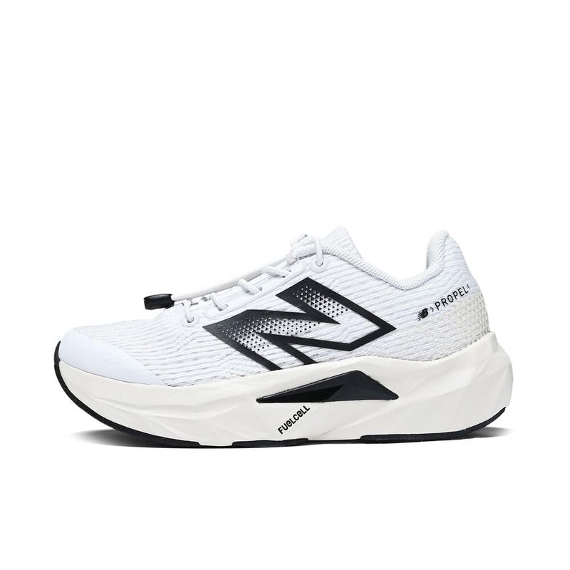New Balance FuelCell Propel V5 Bungee Running Shoe WhiteBlackLinen 105 US Unisex Little Kid