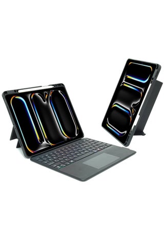 iPad 11th (A16, 2025) & 10.9 10th Gen 2022 Keyboard Case, with English & Arabic Language, Magnetic Detachable, Smart Trackpad, Adjustable Stand, Portrait/Landscape Dual Mode, 7 color Backlit Keyboard for iPad 11th A16, 2025 & iPad 10th 10.9” 2022 - pzsku/ZD3E17F57033AF42559B1Z/45/_/1734426764/7c5af179-a7a3-47bc-96cd-56ec42d56384