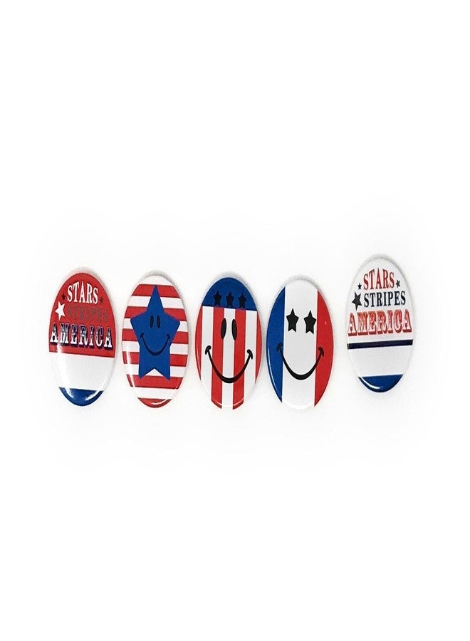 Funiverse 100 Bulk 2" Patriotic Buttons - 4th of July Parade or Fourth of July Party - Image 2