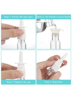 6 Pcs Nasal Spray Bottle Clear Mist Spray Bottle Empty Refillable Small Spray Bottles Nose Spray Bottle For Saline Essential Oils, 10Ml - pzsku/ZD3E1B46962C569829C95Z/45/_/1734437540/cbb91191-5d11-4d83-8d31-98cf70270ffe