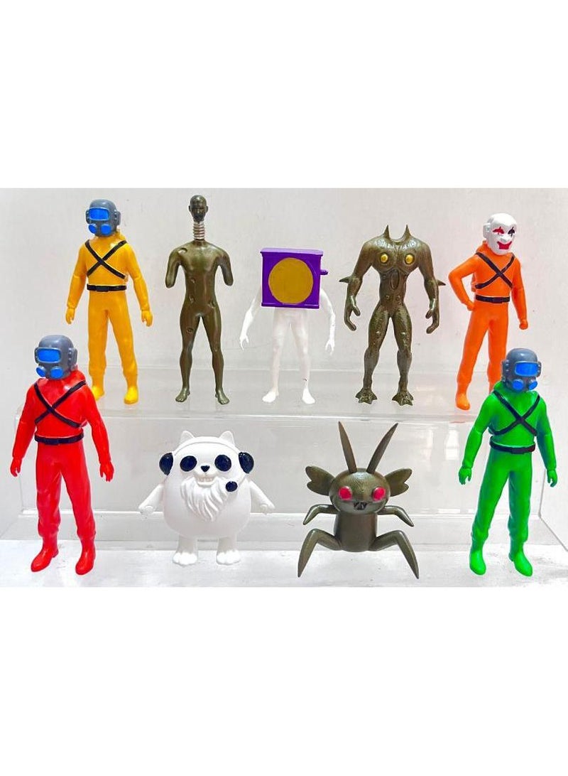 general 9 Pcs 2-4 Inch Lethal Company Game Cartoon Toy Set Best Gift for Kids Adults Fans Children's Day Gift