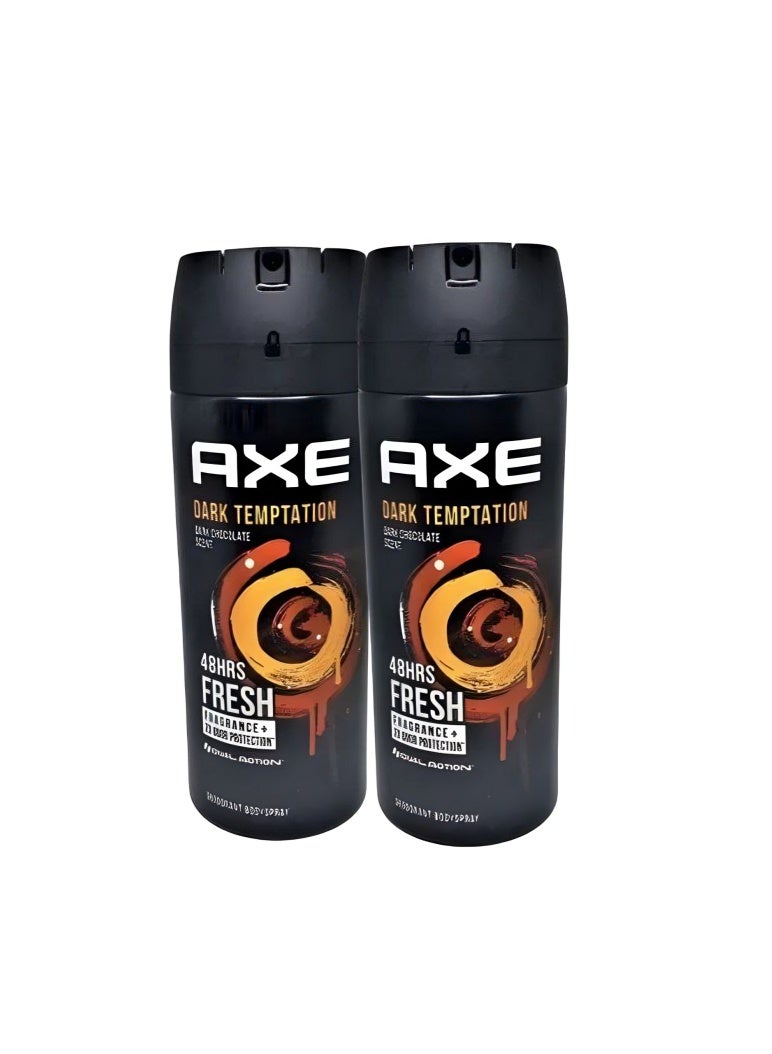 Dark Temptation Dark Chocolate Scent 48H Deodorant Body Spray 150 ml Back Of 2