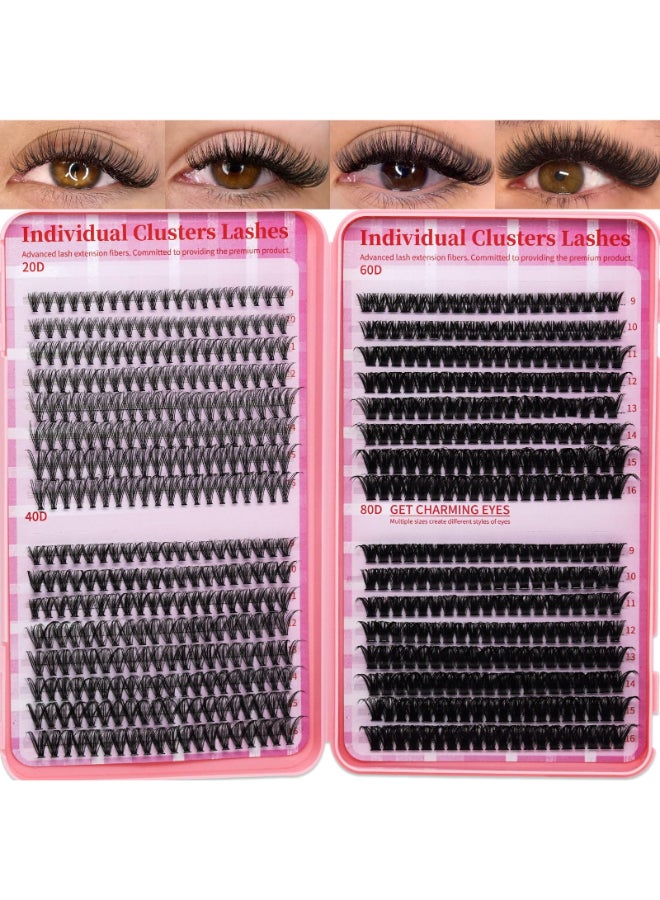 RITALASH Lash Clusters 4 Style DIY Lashes Clusters Eyelash Clusters False Eyelashes Cluster Eyelash Extensions Wispy Lash Clusters Pestaas Postizas Naturales Soft Cluster Lashes640pcs 20D40D60D80D916mm - Image 2