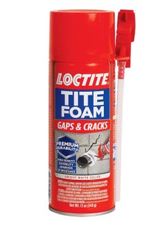 Loctite Tite Foam Gaps & Cracks Spray Foam Sealant, Polyurethane Expanding Foam Insulation - 12 fl oz Can, Pack of 1