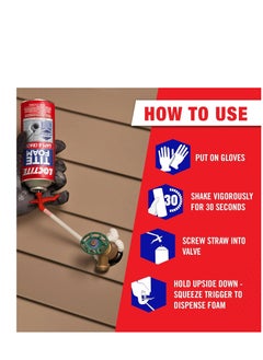 Loctite Loctite Tite Foam Gaps & Cracks Spray Foam Sealant, Polyurethane Expanding Foam Insulation - 12 fl oz Can, Pack of 1  - Image 2