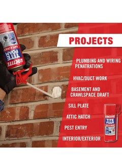 Loctite Loctite Tite Foam Gaps & Cracks Spray Foam Sealant, Polyurethane Expanding Foam Insulation - 12 fl oz Can, Pack of 1  - Image 3