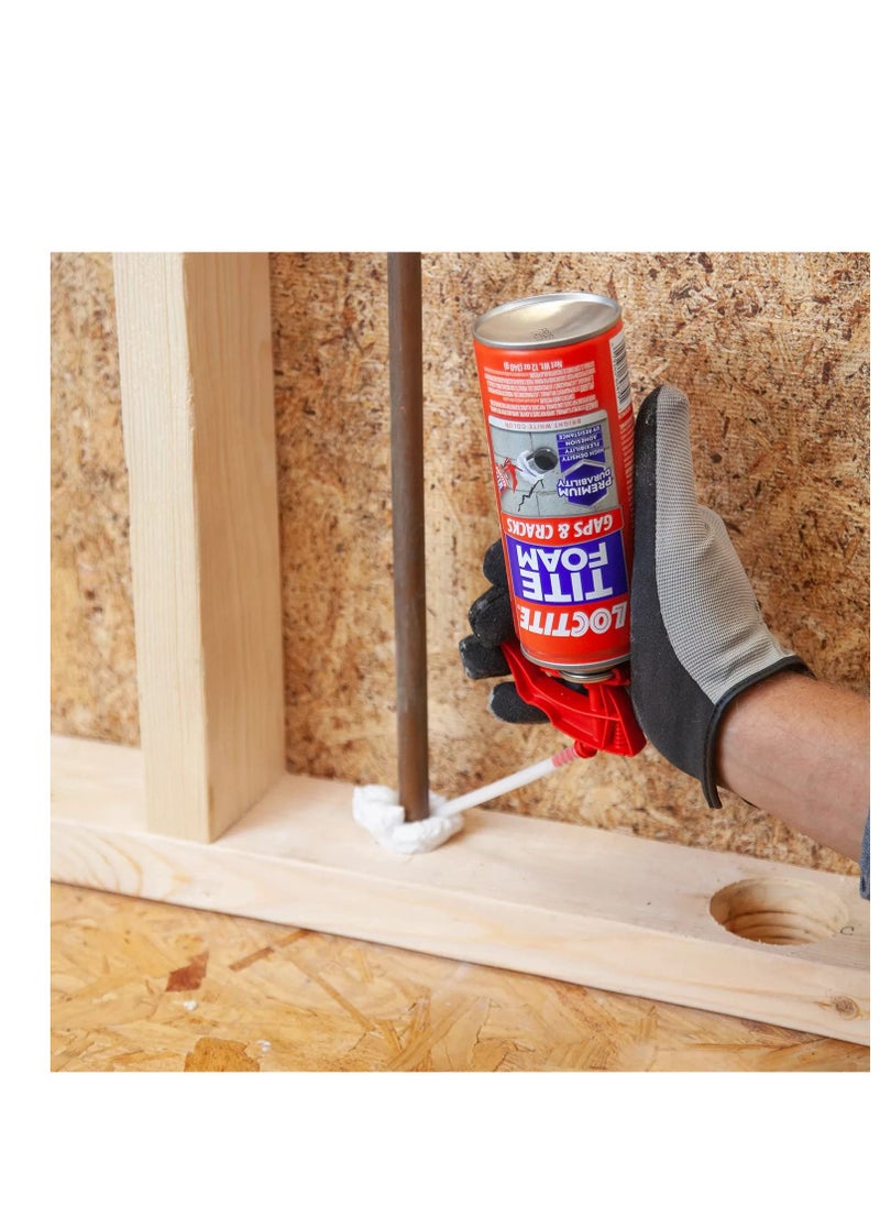 Loctite - Loctite Tite Foam Gaps & Cracks Spray Foam Sealant, Polyurethane Expanding Foam Insulation - 12 fl oz Can, Pack of 1 - Image 1