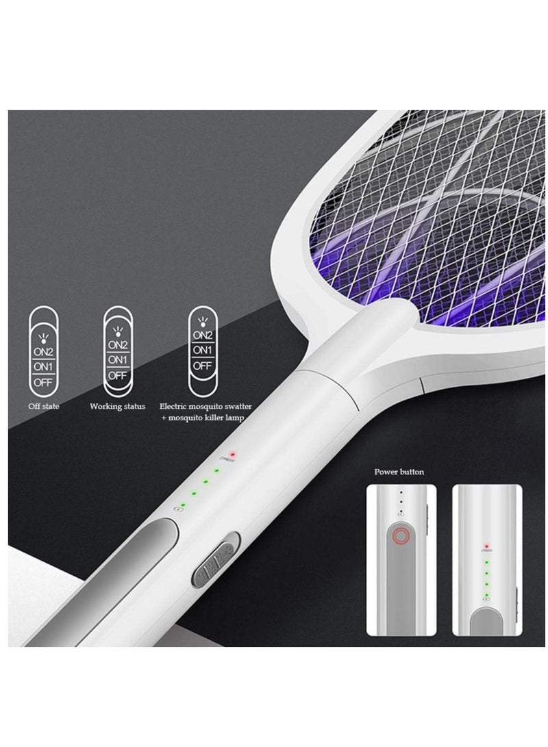 ELTRAZONE Electric Fly Zapper 3000V, USB Fly Swatter Mosquito Killer Bug Zapper with 3-Layer Safety Mesh, Repellent Fly Racquet, No Chemicals, Ideal Choice for Home, Indoor And Outdoor Use - Image 3