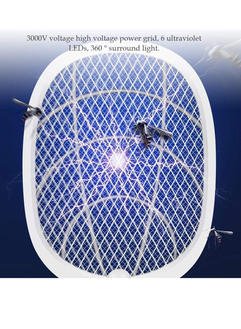 ELTRAZONE Electric Fly Zapper 3000V, USB Fly Swatter Mosquito Killer Bug Zapper with 3-Layer Safety Mesh, Repellent Fly Racquet, No Chemicals, Ideal Choice for Home, Indoor And Outdoor Use - Image 4
