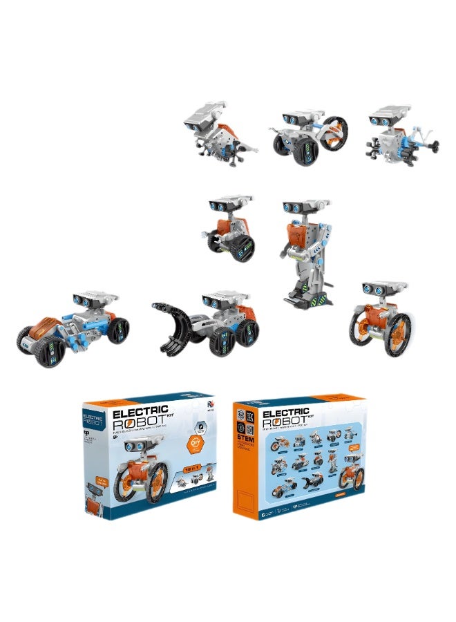 AM ANNA 12-in-1 Electric Robot Kit for Kids Ages 8-13 – STEM Building Toys with 190 Pieces, Battery-Powered Educational Science Experiment Gift for Boys and Girls - Image 2