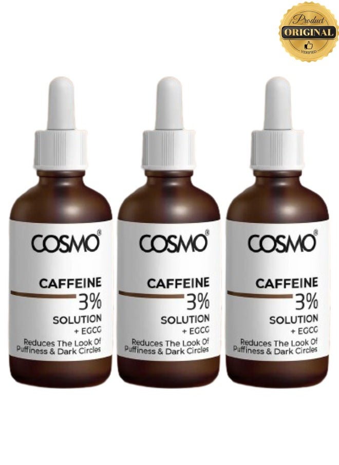 COSMO - 3 Pieces Caffeine 3% Solution And Egcg Reduces The Look Of Puffiness And Dark Circles - Image 1
