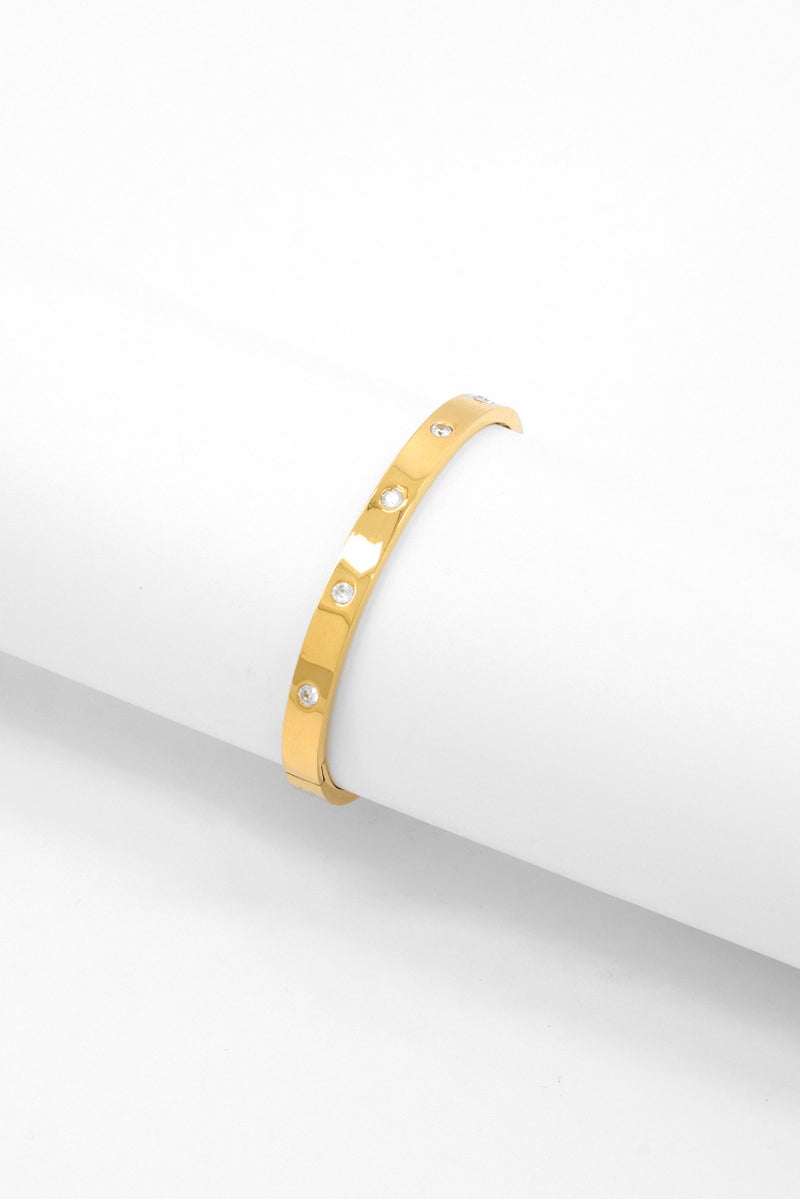 Mestige Women Gemstones 18 K Gold Plated Bracelet, Gold  - Image 2