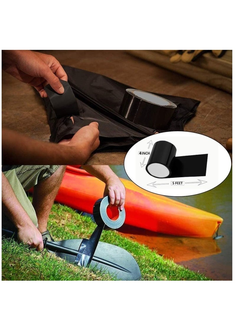 Poaker Waterproof Repair Tape – Strong Self-Adhesive, All-Weather Stretchy Sealing Tape for Insulation, Roofing, Pipes, Holes, Cracks & Leaky Pools, Tanks, Drums & Containers (4 INCH, 1 PCS) - Image 3