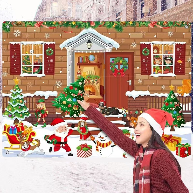 Star Felt Learning Board Baby 2 Training Early Education Board Wall Stickers Educational Toys Farm Story Diy Suit - Image 1