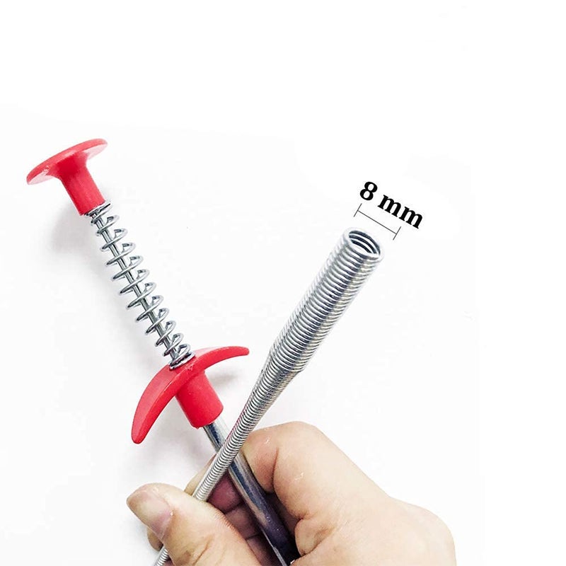 Jorex Mart Jorex Mart : Big Size162 cm Wire Brush Hand Kitchen Sink Cleaning Hook Sewer Dredging Device Spring Pipe Hair Dredging Tool (Red) (162cm)(1 pic)  - Image 5