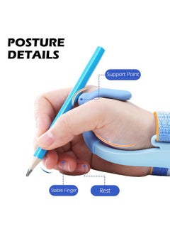 Elfzone Pencil Grip Corrector For Kids Handwriting - Adjustable Anti-Hook Wrist Correctors For Children Students Pen Holding Trainer Toddler Finger Grips For Pencils Writing Posture Training Gripper Aid Tool  - Image 2