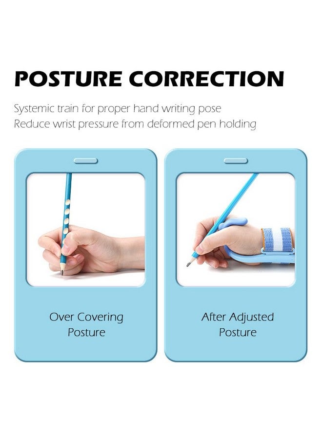 Elfzone Pencil Grip Corrector For Kids Handwriting - Adjustable Anti-Hook Wrist Correctors For Children Students Pen Holding Trainer Toddler Finger Grips For Pencils Writing Posture Training Gripper Aid Tool - Image 3