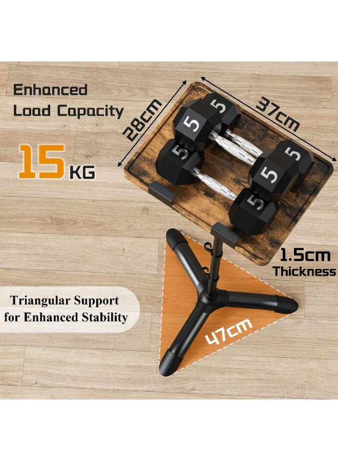 ETHU Projector & Laptop Floor Stand, 94-111cm One-Hand Height Adjustable, 0-45 degree angles Tripod Floor Stand with Safety Lock, Heavy Duty Laptop Stand for Home, Office Studio, Stage, Walnut - Image 3