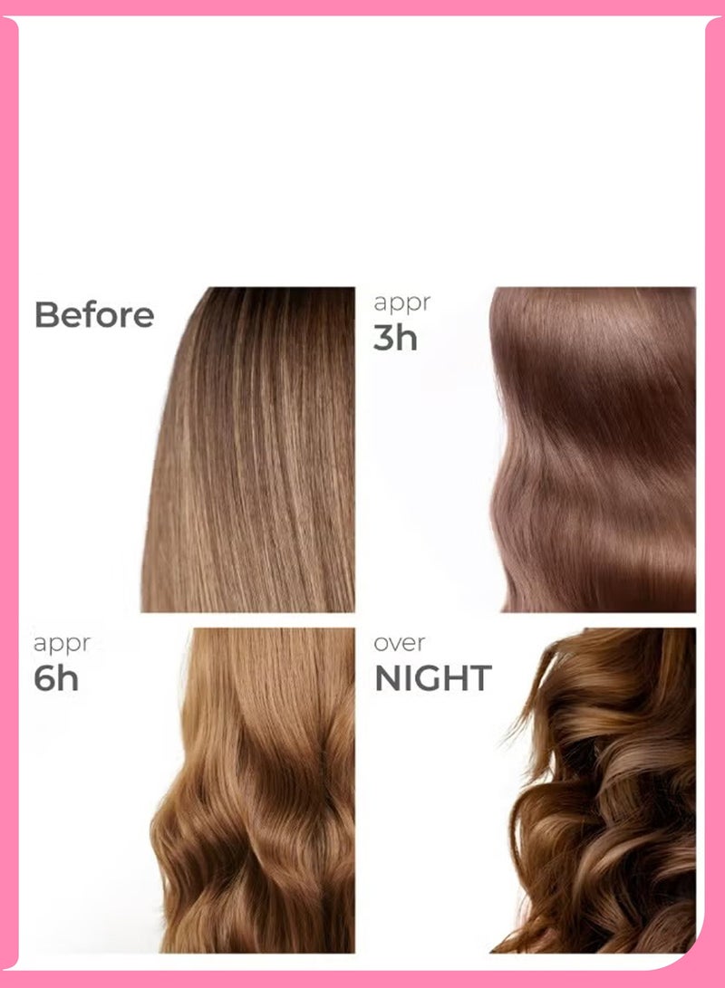 LUMYA 4PCS Heatless Curling Rods Set, No Heat Overnight Hair Curlers with Satin Cap, Soft Velvet Curlers for Short, Medium & Long Hair (Dark Brown) - Image 2