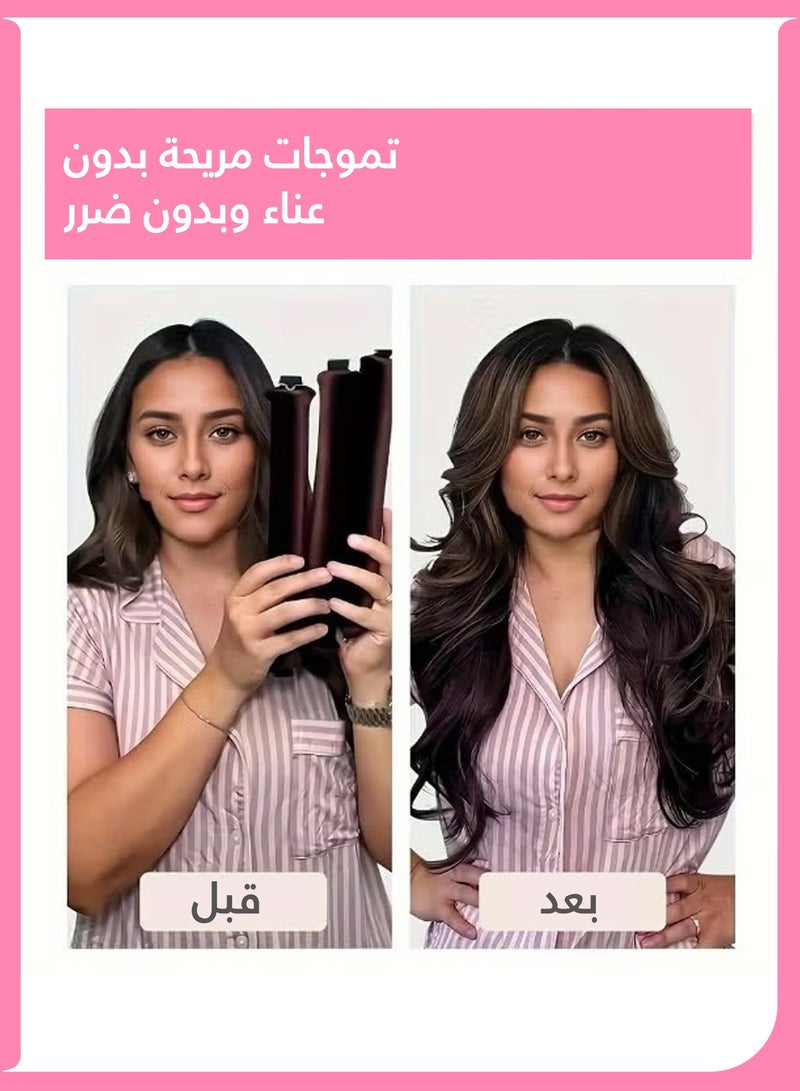 LUMYA 4PCS Heatless Curling Rods Set, No Heat Overnight Hair Curlers with Satin Cap, Soft Velvet Curlers for Short, Medium & Long Hair (Dark Brown) - Image 4