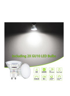 Y&D LED Ceiling Light Rotatable, 2 Way Swiveling Round Plate Spotlight, Spot Lights, Lamp for Kitchen, Living Room Bedroom White Chrome  - Image 4
