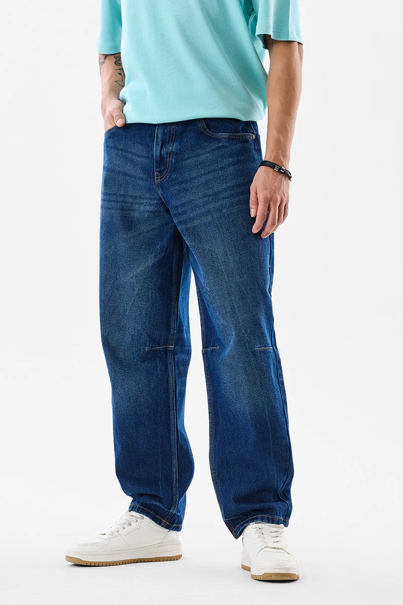 SNITCH Balloon Fit Washed Jeans