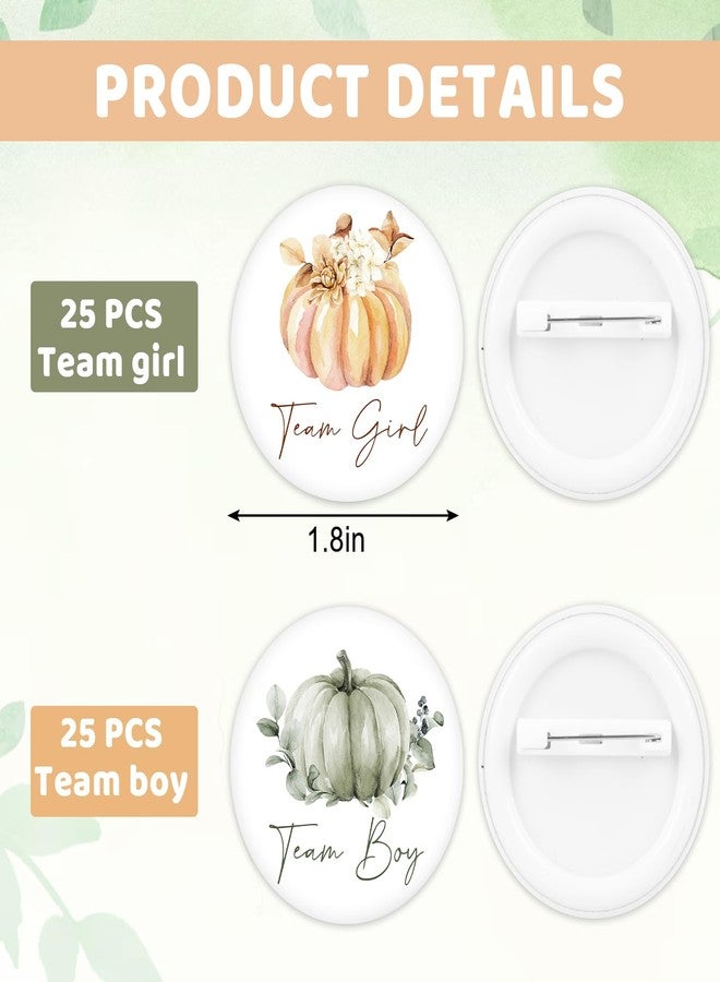 وولاين مجموعة دبابيس كشف جنس المولود من والين، 50 قطعة، بتصميم يقطين الخريف، مناسبة لحفلات استقبال المولود الجديد، وحفلات عيد الشكر، وحفلات استقبال المولود الجديد، وألعاب الأطفال، بطول 1.8 بوصة. - Image 2