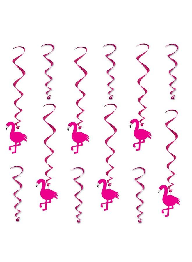 Beistle Pink Flamingo Hanging Swirls (12 Pcs) 1 Pack - Image 2