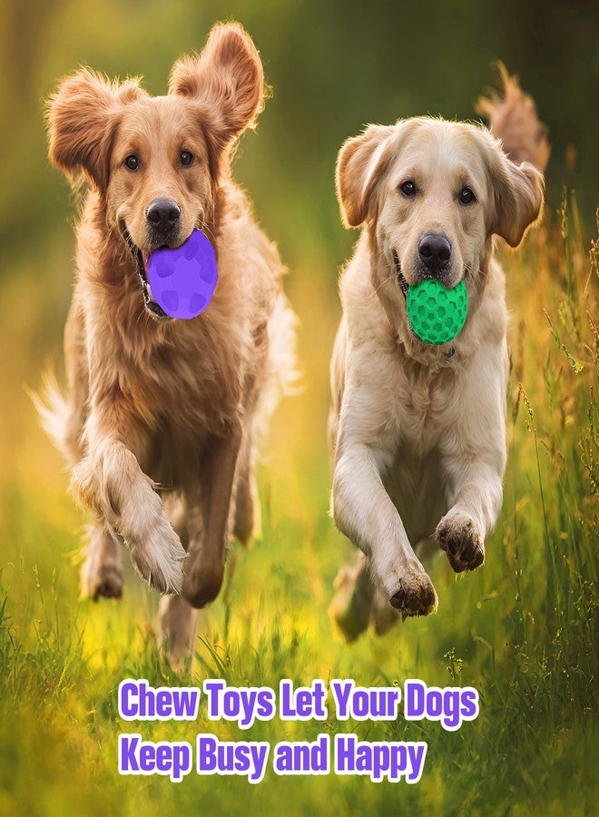 TROUSKAIG 2 Pack Interactive Dog Toys for Aggressive Chewers, 3.15”Squeaky Balls for Dogs and 3.54” Treat Dispensing Dog Toys, Squeaky Dog Balls for Large Dogs,Treat Puzzle Toy,Indestructible Toy Ball - Image 5