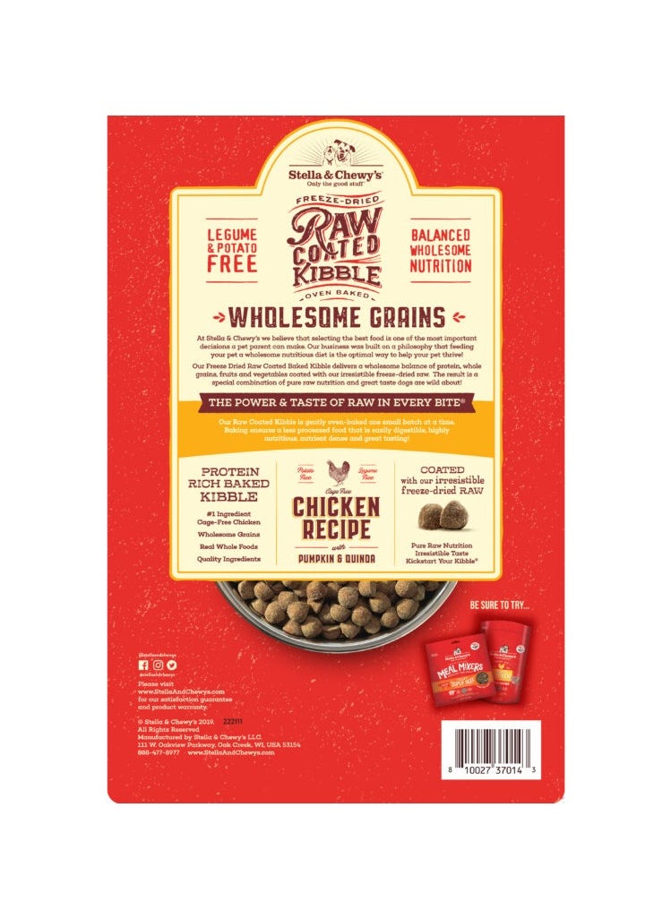 Stella & Chewys Stella & Chewy's Baked Kibble for Dogs - Raw Coated Wholesome Grains Chicken Recipe - 3.5 lb  - Image 2