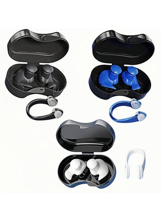 NOVOLAN Swimming Ear Plugs and Nose Clip Set, 3-Pack, Water-Proof Silicone Ear Plugs, Noise Reduction Sleep Ear Plugs, Anti-Water for Swimming, Snorkeling, and Water Sports, Comfortable & Secure Fit - pzsku/ZD3E26A1494BE6BB37398Z/45/_/1729426885/09447f91-1cc2-44fa-82ad-b1813e2cf849