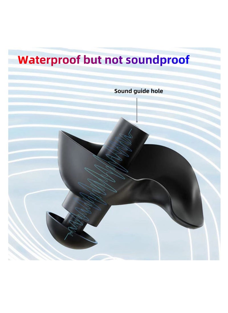 NOVOLAN - NOVOLAN Swimming Ear Plugs and Nose Clip Set, 3-Pack, Water-Proof Silicone Ear Plugs, Noise Reduction Sleep Ear Plugs, Anti-Water for Swimming, Snorkeling, and Water Sports, Comfortable & Secure Fit - Image 1