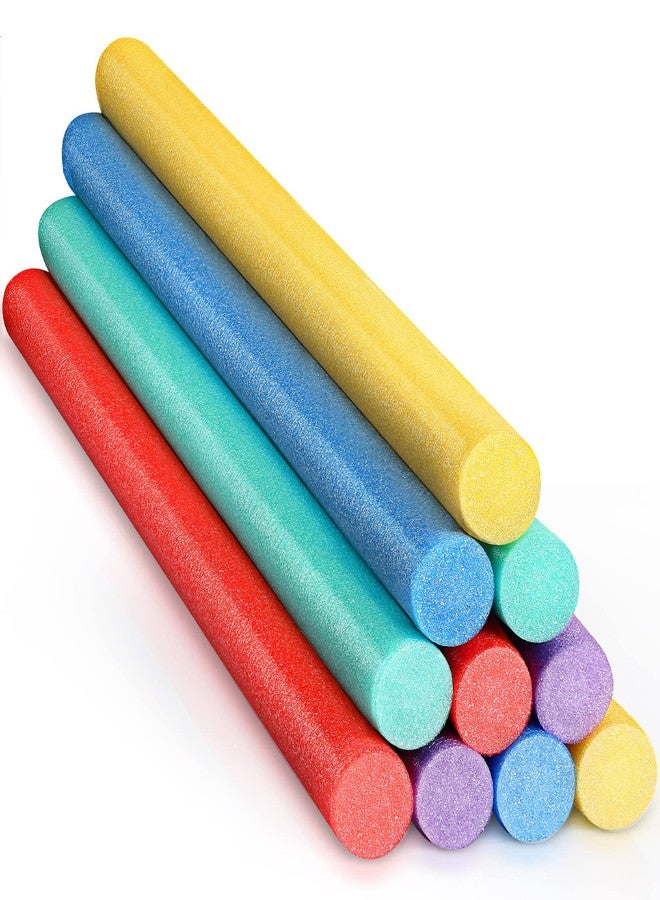 Kathfly 10 Pcs Solid Pool Noodles 1.5 x 35 Inches Foam Swim Noodles Round Tube for Floating Swimming Craft Projects(Multicolor) - Image 1