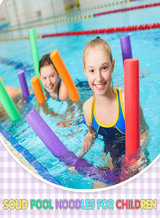Kathfly 10 Pcs Solid Pool Noodles 1.5 x 35 Inches Foam Swim Noodles Round Tube for Floating Swimming Craft Projects(Multicolor) - Image 5