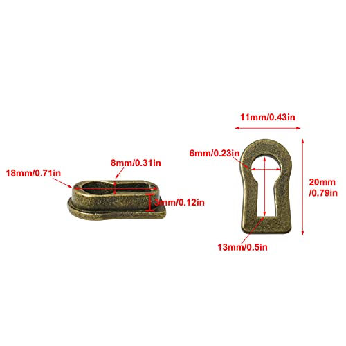 ZZHXSM 4pcs Zinc Alloy Keyhole Cover Bronze Tone for Cabinet Door, Dresser Drawers, Desk Antique, Modern Furniture Hardware - Image 2