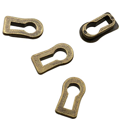 ZZHXSM 4pcs Zinc Alloy Keyhole Cover Bronze Tone for Cabinet Door, Dresser Drawers, Desk Antique, Modern Furniture Hardware - Image 1