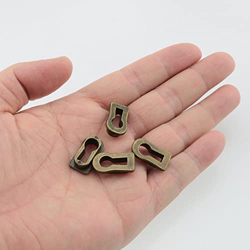ZZHXSM 4pcs Zinc Alloy Keyhole Cover Bronze Tone for Cabinet Door, Dresser Drawers, Desk Antique, Modern Furniture Hardware - Image 3