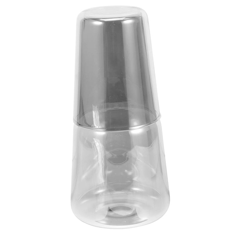 Glass Water Carafe Set With Cup For Nightstand Bedroom Bathroom Food Safe Beverage Container - Image 2