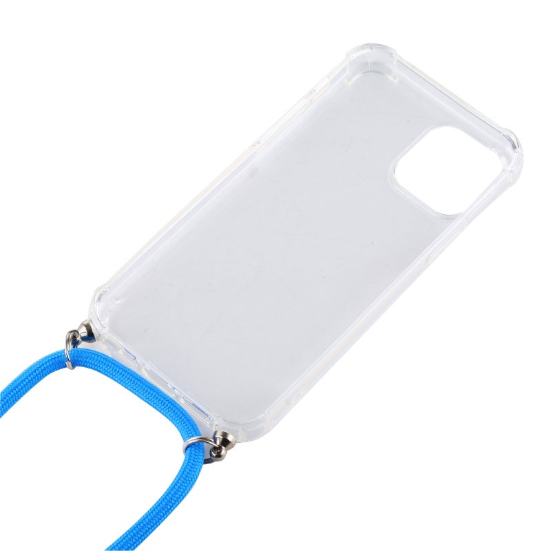 BURAQ Case Cover For iPhone 14 Pro Four-Corner Shockproof Transparent TPU Case with Lanyard(Pink) - Image 5