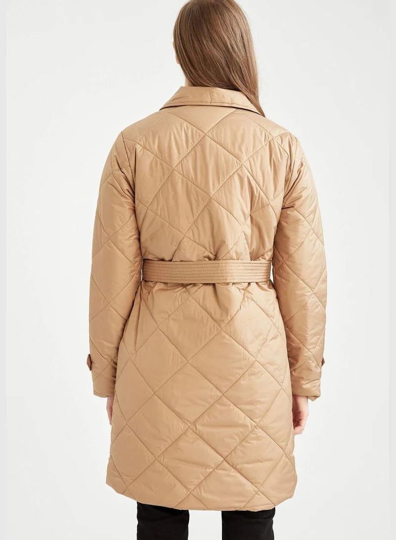DeFacto Regular Fit Long Sleeve Padded Trenchcoat