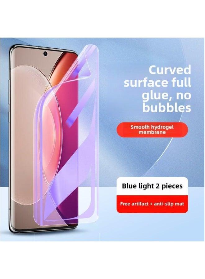 Applicable To Vivox90 Mobile Phone Film X100/x80pro S15/17/16/18 Tempered X200pro Curved Screen-Colour:Imported Hydrogel [blu-ray* Full Glue Unlocks In Seconds] 2 Pieces* Free Artifact-Size:vivo X70 Pro - Image 1