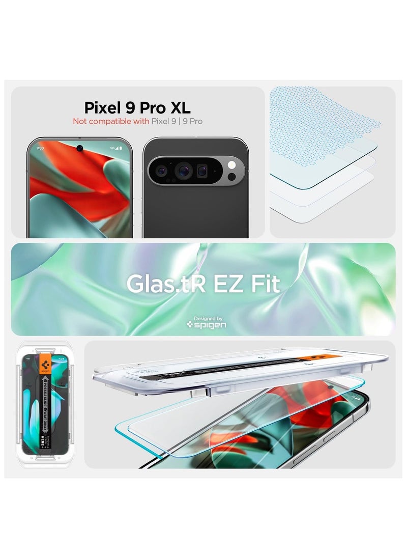 Spigen - GLAStR EZ FIT Tempered Glass Google Pixel 9 Pro XL Screen Protector - Case Friendly [2 PACK] - Image 1