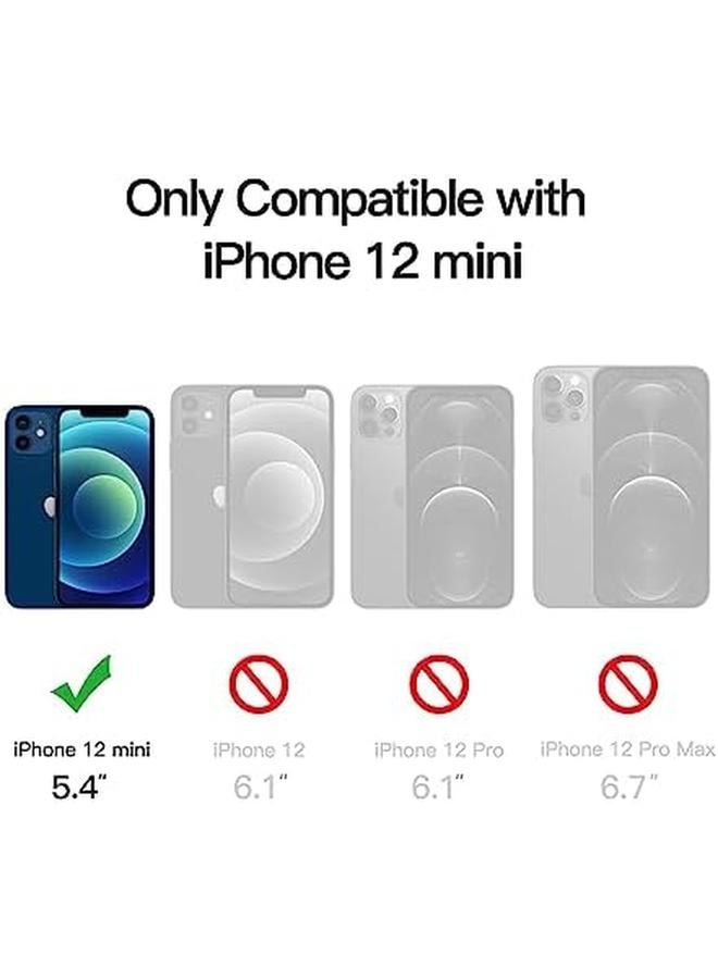 جي تيك جراب مغناطيسي لهاتف Iphone 12 Mini مقاس 5.4 بوصة متوافق مع Magsafe، غطاء خلفي شفاف غير لامع رفيع مقاوم للصدمات، أزرق عاصف - Image 2