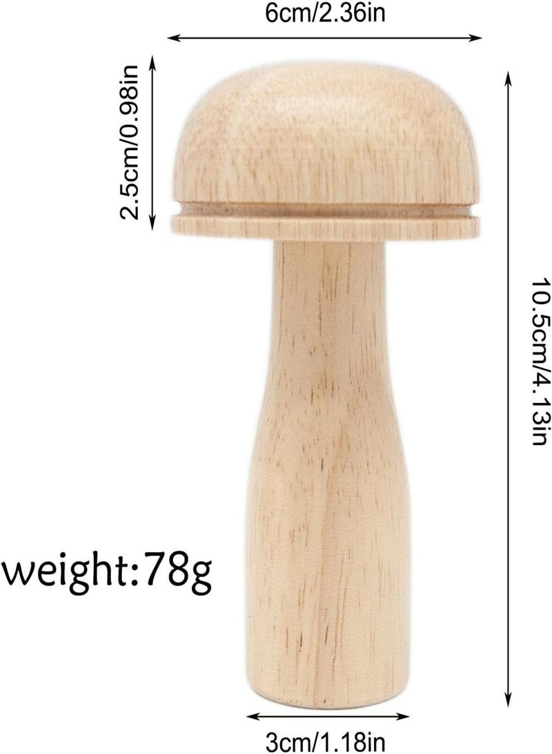 GGOOT Darning Tool,Patch Sewing Kit | Darning Mushroom Cute Wooden Sewing Tool Repair Make Mending with Sewing Needles Set for Darning Socks, Sweaters, Pants, Hats - Image 4
