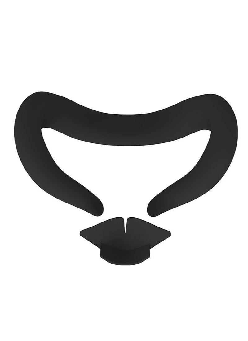 IINE VR Silicone Face Pad Cover and Anti-Leakage Nose Pad for Meta Quest 3 Original Headset Accessories, VR Face Cushion Pad Light Blocker for Oculus Quest 3 Headset (Black)  - Image 1