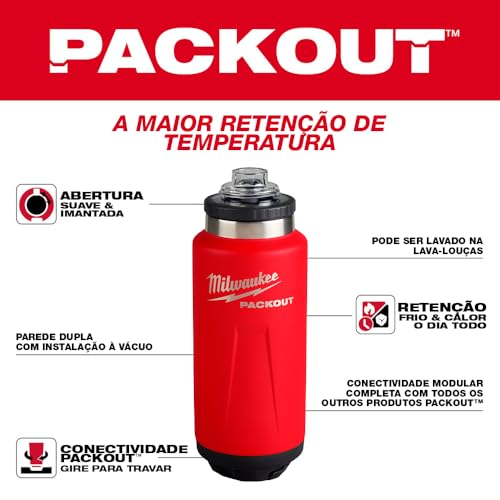 Milwaukee Electric - PACKOUTTRADE 36OZ INSULATED BOTTLE WITH CHUG LID - Image 4