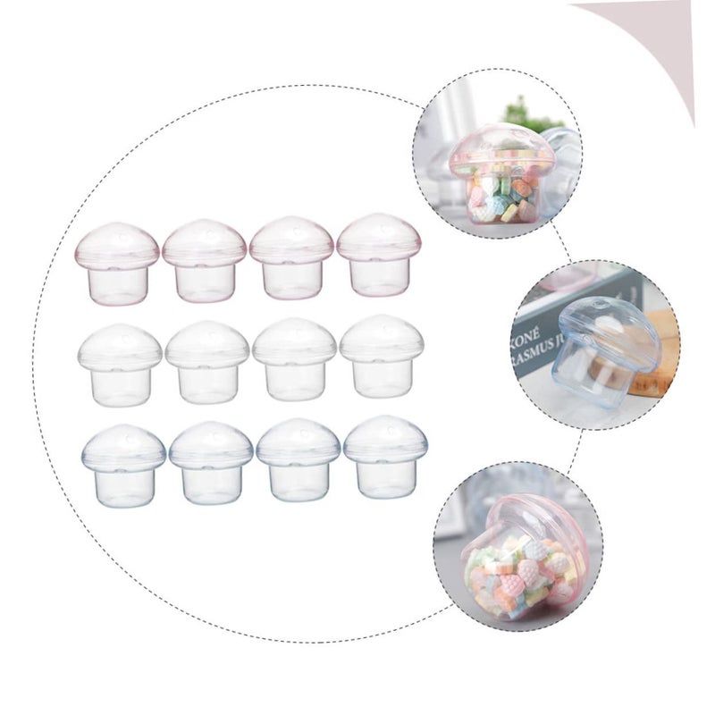 12Pcs Clear Mushroom Shaped Candy Boxes for Wedding Favors Party Treats and Decorations - Image 4