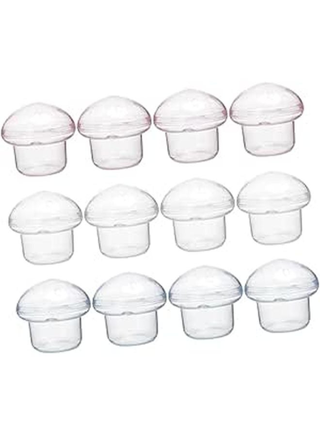 12Pcs Clear Mushroom Shaped Candy Boxes for Wedding Favors Party Treats and Decorations - Image 1
