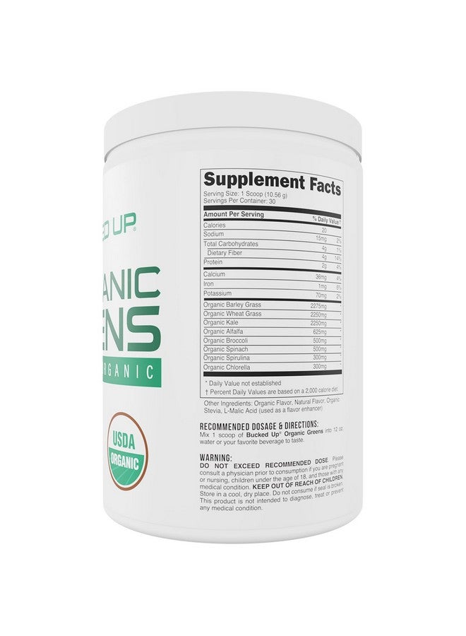 Bucked Up Greens Superfood Powder Mixed Berry | 8 Most Essential Mixed Greens | Certified 100% Organic | Chlorella, Spinach, Kale, Spirulina, Alfalfa, Broccoli, Wheat Grass, & Barley Grass | 30 SERV | 11.17 OZ - Image 3